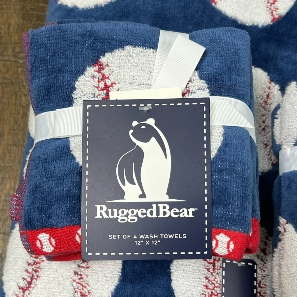 Rugged Bear - ‘Baseball’ bath towel set. NWT Firm! No offers please!